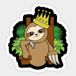 Sloth King Sticker